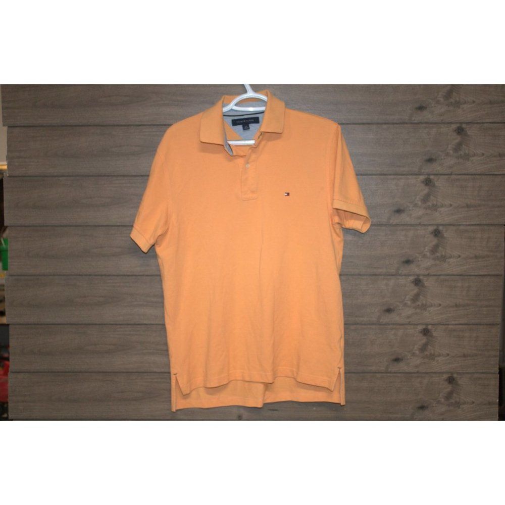 Men's Tommy Hilfiger Orange 2 Button Polo Size Small
